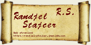 Ranđel Štajcer vizit kartica